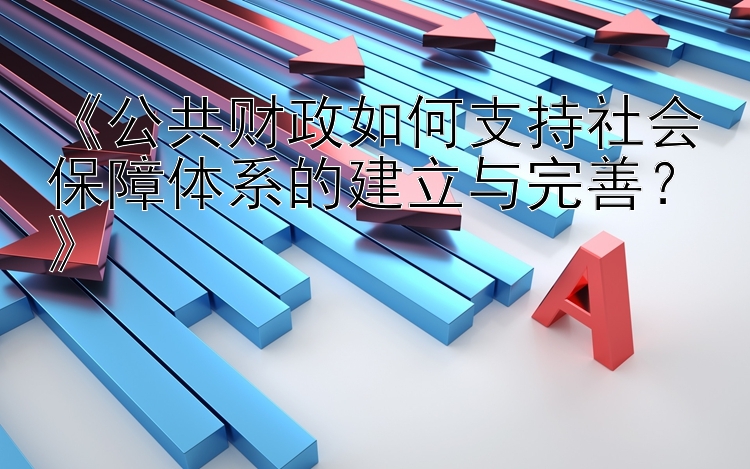 《公共财政如何支持社会保障体系的建立与完善？》