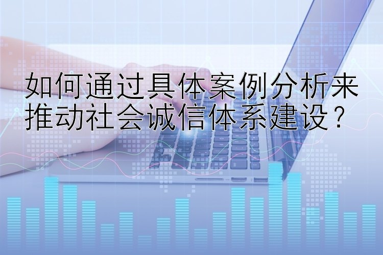 如何通过具体案例分析来推动社会诚信体系建设？