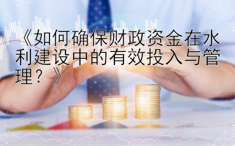 《如何确保财政资金在水利建设中的有效投入与管理？》