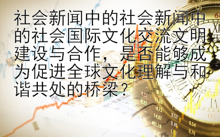 社会新闻中的社会新闻中的社会国际文化交流文明建设与合作，是否能够成为促进全球文化理解与和谐共处的桥梁？