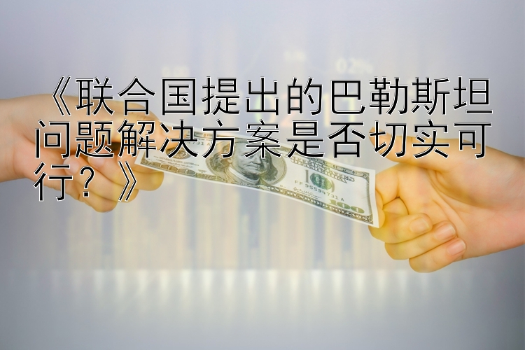 《联合国提出的巴勒斯坦问题解决方案是否切实可行？》