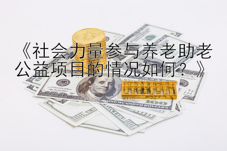 《社会力量参与养老助老公益项目的情况如何？》